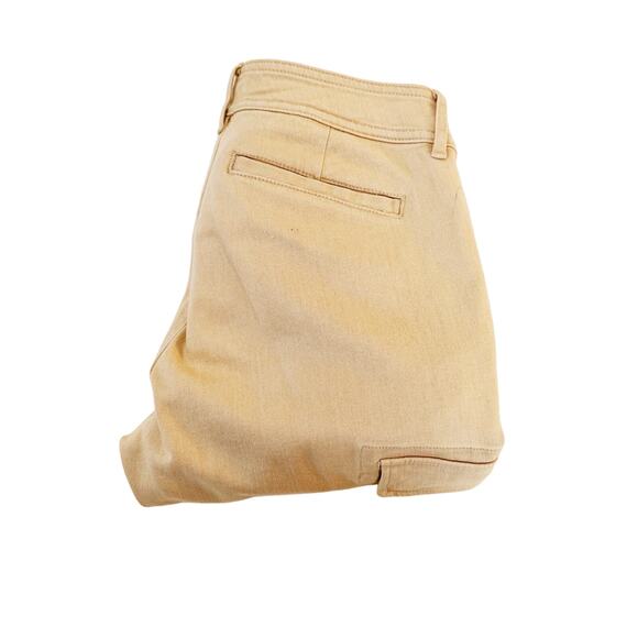 Lauren Ralph Lauren Cargo Carpenter Style Denim Jeans Cream/Tan Size 04 - Picture 1 of 9